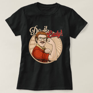 Doe Het, Dame Grappige Retro Aanmoedigings T-Shirt