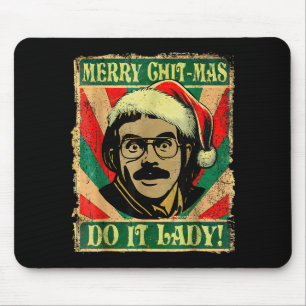 Doe het grappig Chit-mas Kerstman Hoed  Muismat