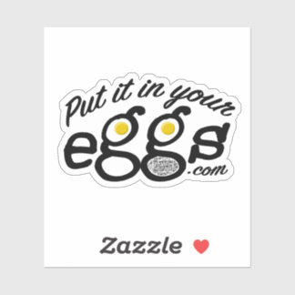 Doe het in je eieren Kiss-cut vinyl Sticker