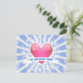 Doe het juiste ding briefkaart (Staand voorkant)