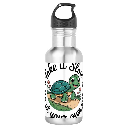 Doe het langzaam. waterfles (Voorkant)