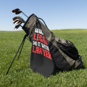 Doe het met de advocaat golfhanddoek (Groen)