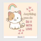 Doe het met liefde sticker (Vel)