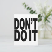 Doe het niet briefkaart (Staand voorkant)