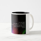 doe-het-niet-goed in het verleden tweekleurige koffiemok (Voorkant rechts)