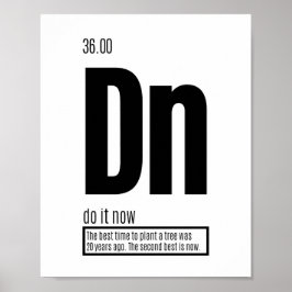 Doe het nu - fundamentele elementen van succes poster