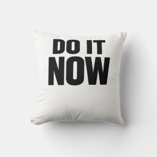 Doe Het Nu Motiverende Spreuk Minimale Typografie Kussen