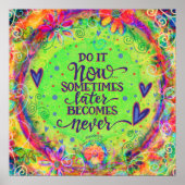  Doe het nu Quote Inspirivity Poster (Voorkant)