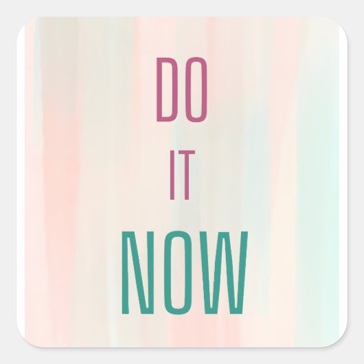 Doe het nu vierkante sticker (Voorkant)