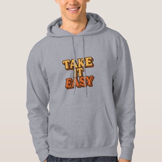 Doe het rustig aan – Retro Design Hoodie (Voorkant)