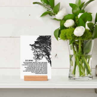 Doe het toch Zwart-wit Tree Print & Holder
