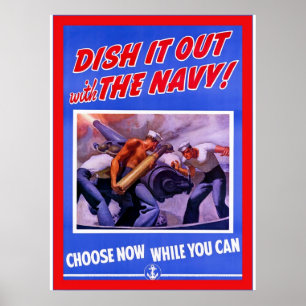 Doe het uit met de marine ~ Tweede Wereldoorlog Poster