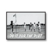 Doe het voor de plot kunst, retro golf meisje foto poster