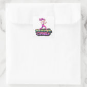 Doe het voor jezelf, vrouw lopen vierkante sticker (Tas)