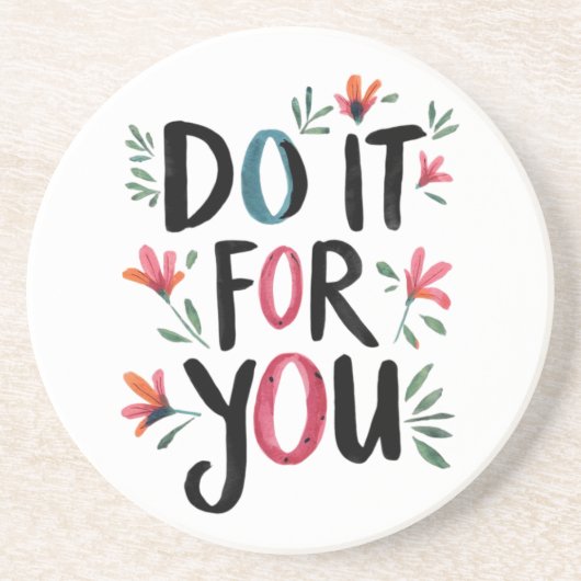 Doe het voor jou zandsteen onderzetter (Voorkant)