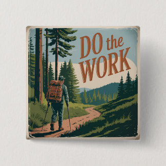 Doe Het Werk Vierkante Button 5,1 Cm