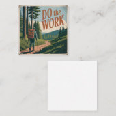 Doe het werk vierkante visitekaartje (Voorkant / Achterkant)