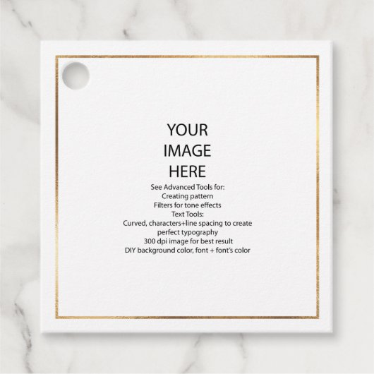 Doe-het-zelf aangepaste kleine vierkante nep goude bedankjes labels (Voorkant)