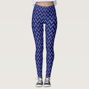 Doe-het-zelf BG LG dunne witte chevron zigzag stre Leggings