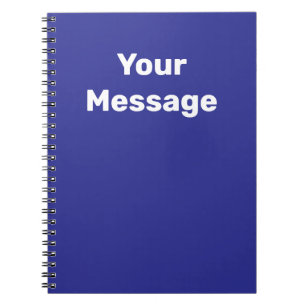 Doe-het-zelf blauwe en witte naamtekst sjabloon notitieboek