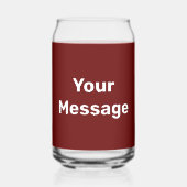 Doe het zelf donkerrode en witte Sjabloon Blikvorm Glas (Voorkant)