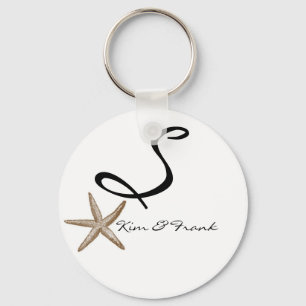 Doe-het-zelf Eenvoudige Zeester Monogram Sleutelha Sleutelhanger
