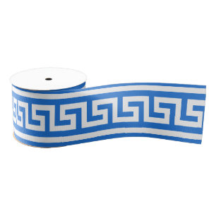 Doe-het-zelf Griekse Sleutel Meander BG Kleur Wht Grosgrain Lint