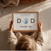 Doe-het-zelf handafdruk Vader Vaderdag Poster
