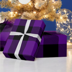 Doe-het-zelf kleuren Buffalo Plaid Tartan HG SV Zw Cadeaupapier