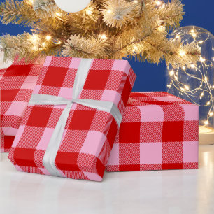 Doe-het-zelf kleuren Buffalo Plaid Tartan Med SV R Cadeaupapier