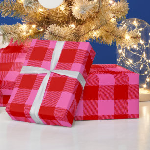 Doe-het-zelf Kleuren Buffalo Plaid Tartan Med SV R Cadeaupapier