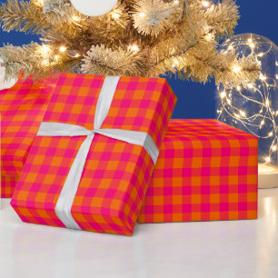 Doe-het-zelf kleuren Buffalo Plaid Tartan SM SV Or Cadeaupapier