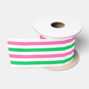 Doe-Het-Zelf Kleuren Heet Roze Smaragdgroen Witte Lint