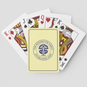 Doe-het-zelf kleuren herten onder de boom familien pokerkaarten