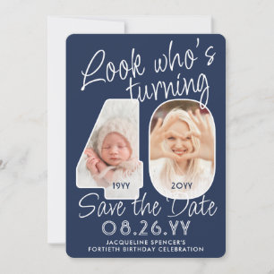 Doe-het-zelf kleuren • Kijk wie er 40 wordt Verjaa Save The Date