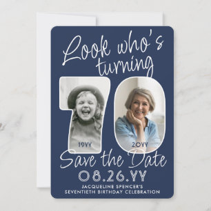 Doe-het-zelf kleuren • Kijk wie er 70 verjaardagsf Save The Date