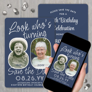 Doe-het-zelf kleuren • Kijk wie er 80 verjaardagsf Save The Date