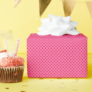 Doe-het-zelf Kleuren Sterren Klein SV Heet Roze Ro Cadeaupapier