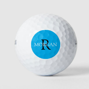 Doe-het-zelf monogram en naam, zwarte en witte tek golfballen