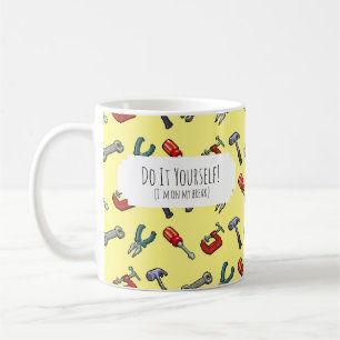 Doe het zelf! Pixel Art Tool Hamer Vice Pattern Koffiemok