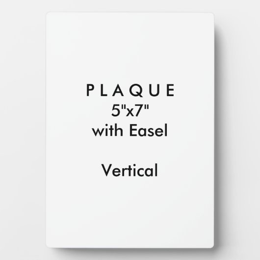 Doe het zelf - Plaque 5x7 met Easel Fotoplaat (voorkant)