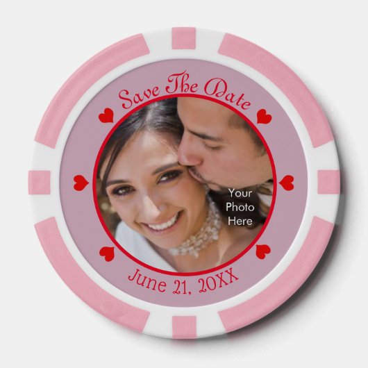 Doe-het-zelf - Reserveer de datum Poker Chips (Voorkant)