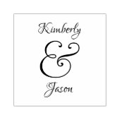 Doe-het-zelf zijn & haar scriptnamen, wit en grijs 	rubberstempel (Afrduk)