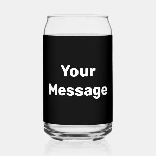 Doe het zelf zwart-wittekst Sjabloon Blikvorm Glas