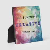 Doe iets creatief elke dag Motivatie Fotoplaat (Voorkant)