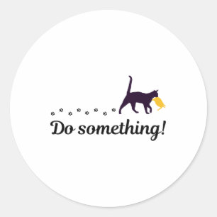 Doe iets grappigs Cat Trump Hair Presidential Elle Ronde Sticker