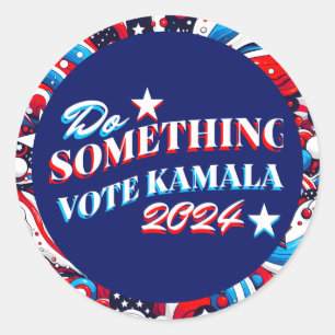 Doe iets Stemming Kamala 2024 Ronde Sticker