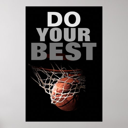 Doe je beste basketbal Inspirerend Poster (Voorkant)