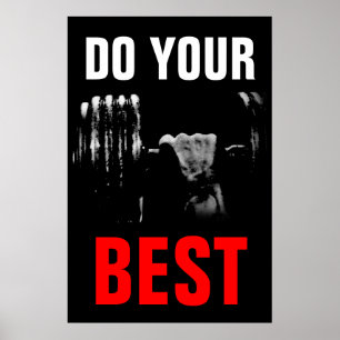 Doe je beste bodybuilding training Motivatie Poster