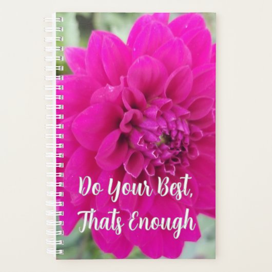Doe je beste roze Dahlia Bloom Herinnering Planner (Voorkant)